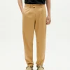 Beige loose Abnähern Hose Wotan