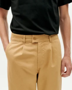 Beige loose Abnähern Hose Wotan