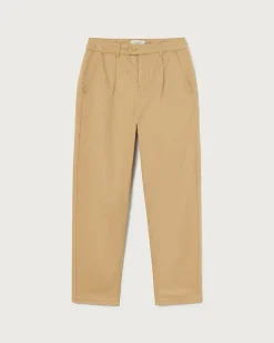 Beige loose Abnähern Hose Wotan
