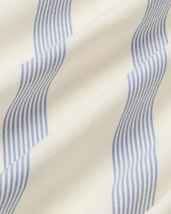Blau gestreift handbesticktes Halstuch Connie