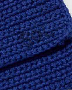 Blaue gehäkelte handgewebte Handtasche Bibi