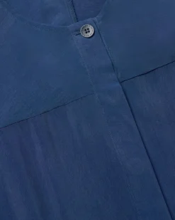Blauer Cupro Jumpsuit Marcia