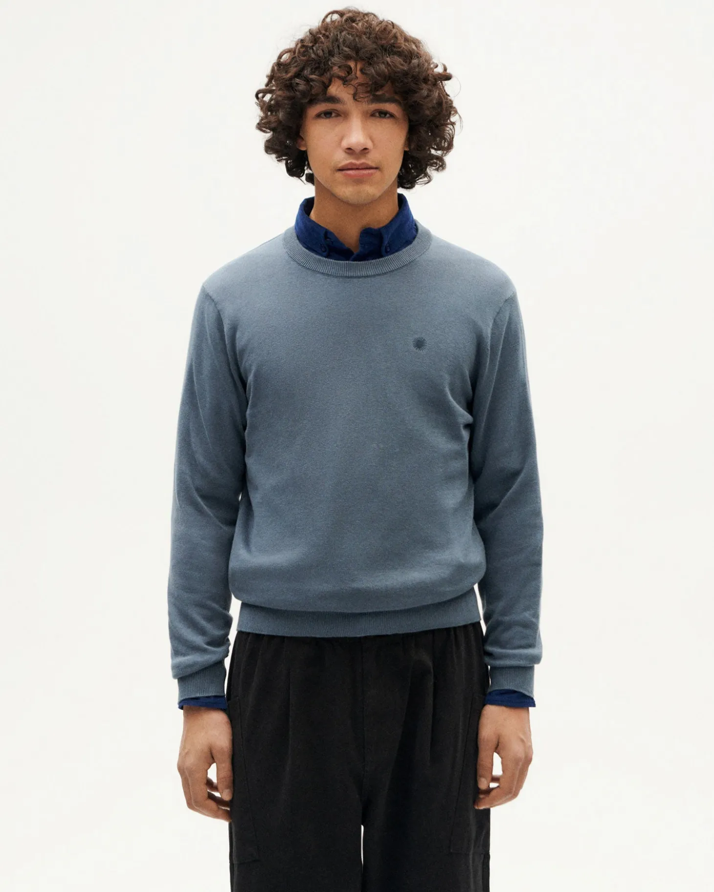 Blauer Strickpullover Orlando
