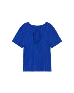 Blaues Ecovero Stricktop Rue