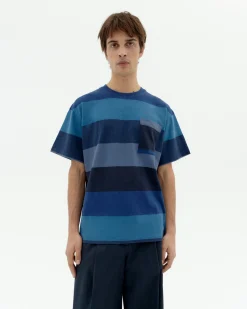 Blaues gestreiftes T-Shirt Aaron