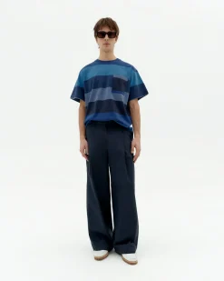 Blaues gestreiftes T-Shirt Aaron