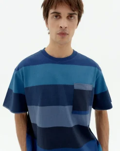 Blaues gestreiftes T-Shirt Aaron