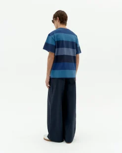 Blaues gestreiftes T-Shirt Aaron