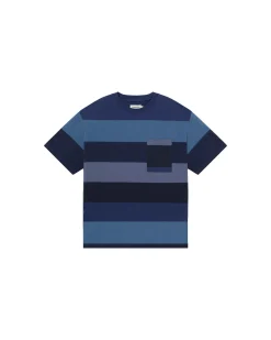 Blaues gestreiftes T-Shirt Aaron