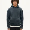 Blaues Kapuzensweatshirt Simon blaue Sonne Rücken