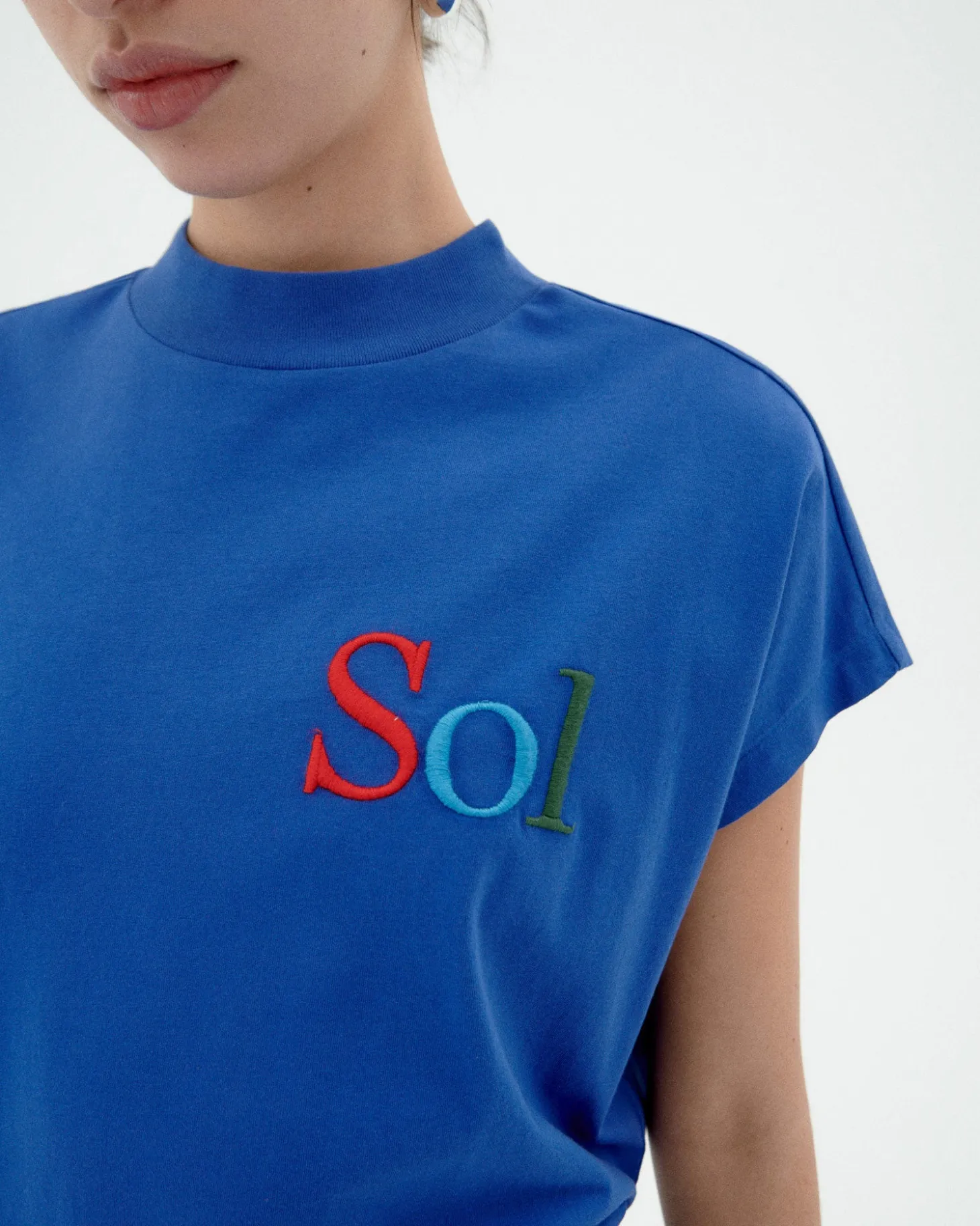 Blaues sol type T-Shirt Volta