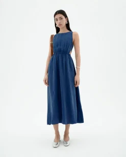Cut Out Cupro Kleid Kin