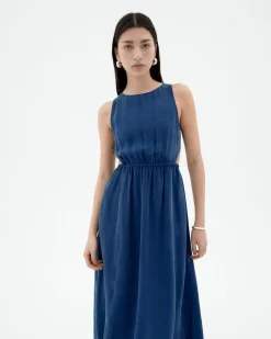 Cut Out Cupro Kleid Kin
