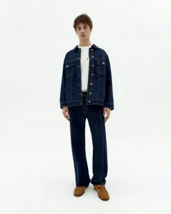 Dark navy gerade Jeans Rainn