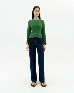 Dark navy hohe Taille Jeans Theresa