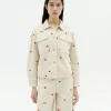 Ecru handbestickte Jacke Frans