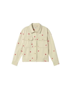 Ecru handbestickte Jacke Frans