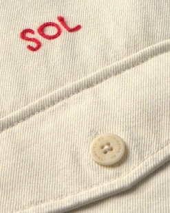 Ecru handbestickte Jacke Frans