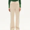Ecru hohe Taille Hose Theresa