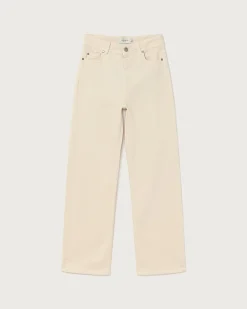 Ecru hohe Taille Hose Theresa
