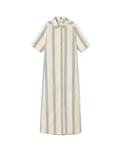 Gestreiftes Popeline Kleid Gianna