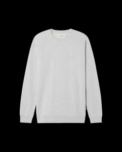 Graues Sweatshirt blaue Sonne Rücken