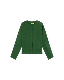 Grüne Cupro Bluse Briana