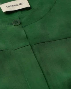 Grüne Cupro Bluse Briana