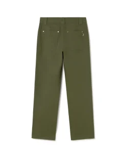 Grüne gerade Hose Perle