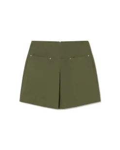 Grüner mini Faltenrock Mabel