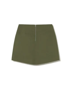 Grüner mini Faltenrock Mabel