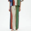 Hohe Taille gestreifte river Hose Karina