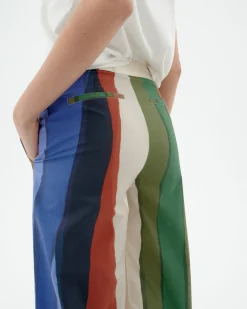 Hohe Taille gestreifte river Hose Karina
