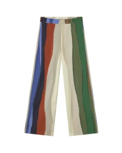 Hohe Taille gestreifte river Hose Karina