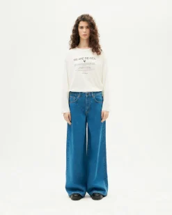 Klassisches Blau wide leg jeans hedda