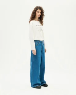 Klassisches Blau wide leg jeans hedda