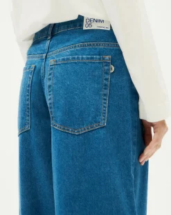 Klassisches Blau wide leg jeans hedda