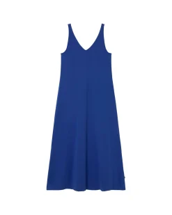 Langes blaues Trägerkleid Sade