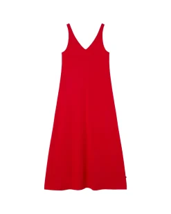 Langes rotes Trägerkleid Sade