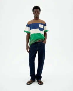 Mehrfarbiges gestreiftes T-Shirt Aaron