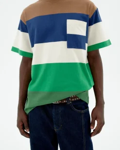 Mehrfarbiges gestreiftes T-Shirt Aaron