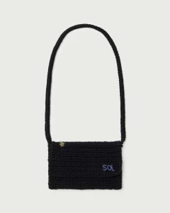 Navy gehäkelte handgewebte Handtasche Bibi