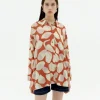 Orange Ecovero leaf Bluse Ava