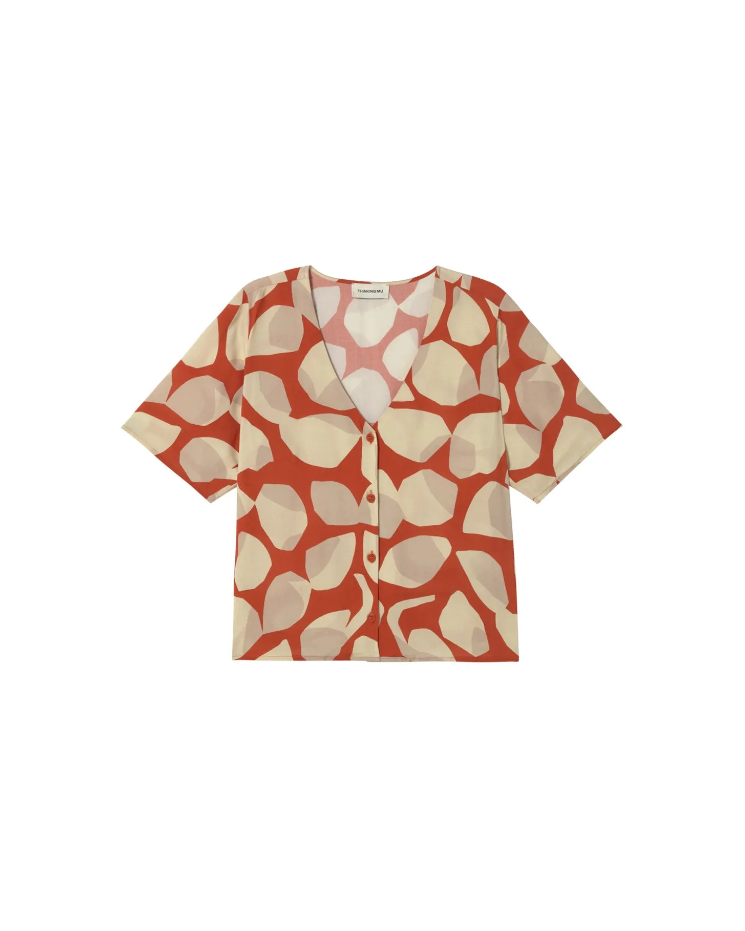 Orange Ecovero leaf Bluse Libelula