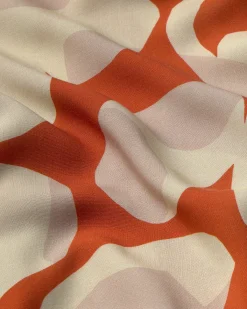 Orange Ecovero leaf Bluse Ava