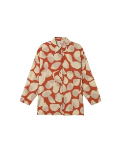 Orange Ecovero leaf Bluse Ava