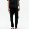 Schwarze gerade Hose Travel Light