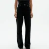 Schwarze hohe Taille Hose Theresa