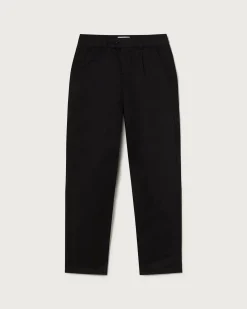 Schwarze loose Abnähern Hose Wotan