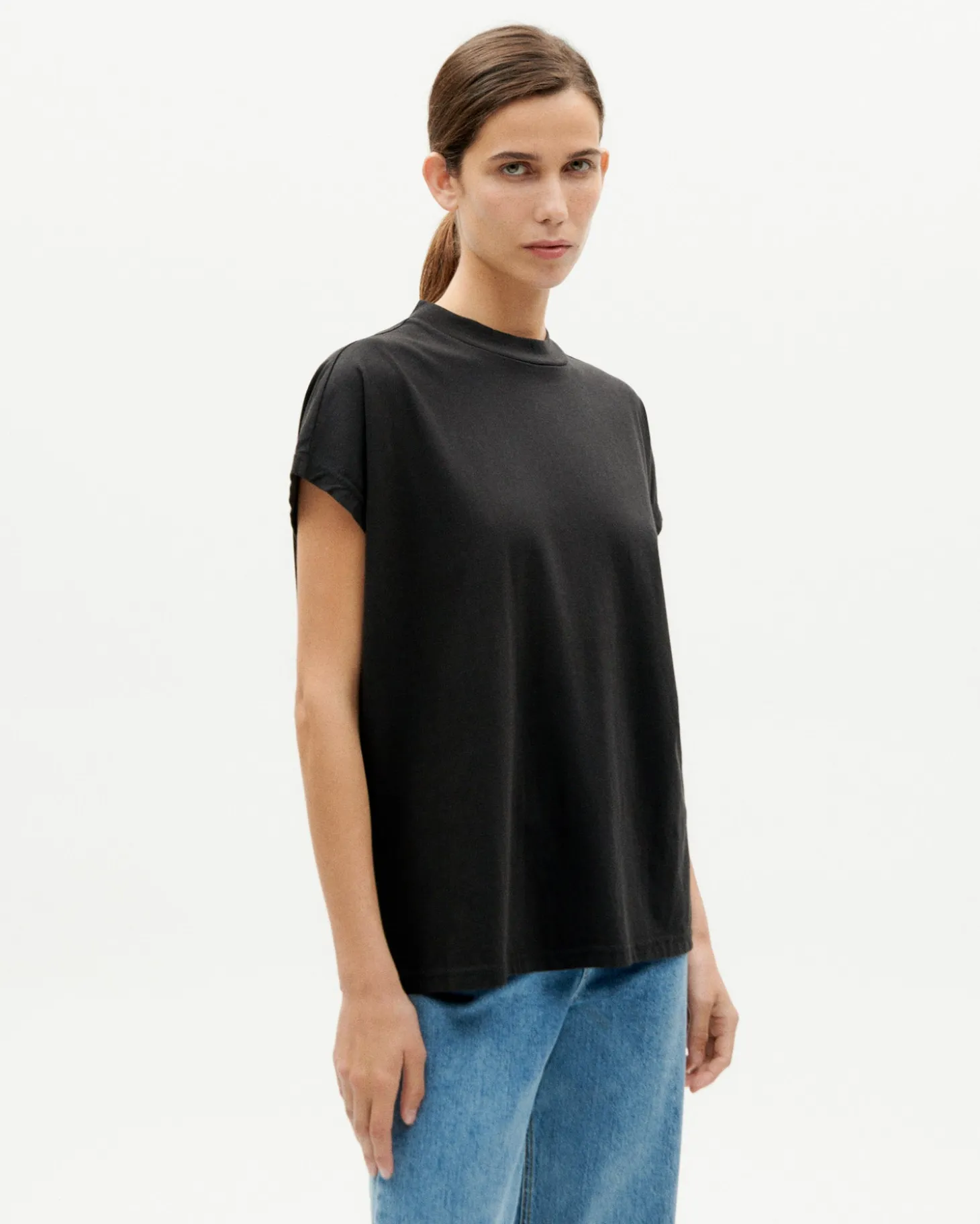 Schwarzes Basic T-Shirt Volta